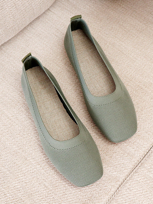 Ultimate Comfort: Breathable Solid Color Flat Shoes for Everyday Style LIGHT GREEN