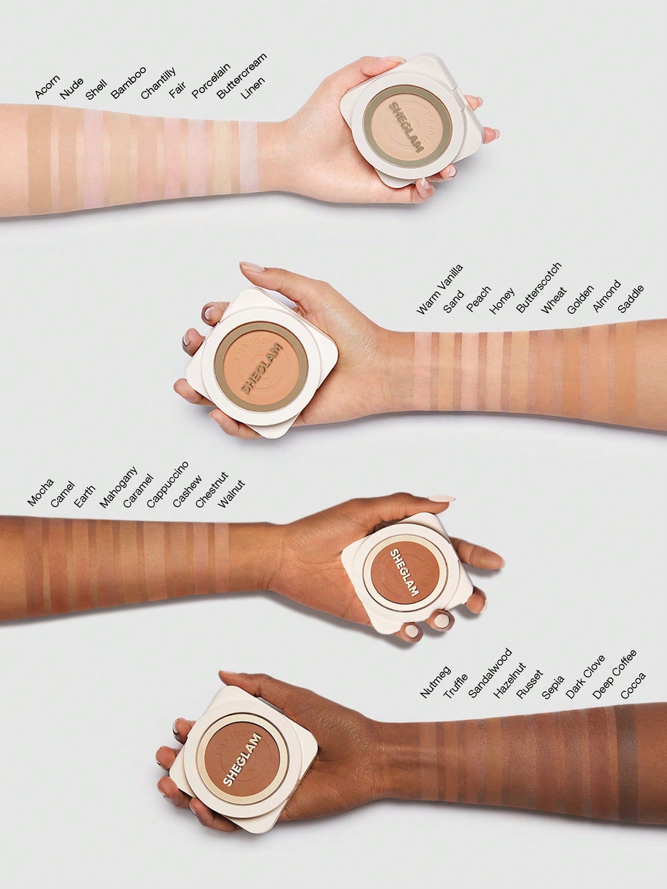 Skin Focus High Coverage Powder Foundation - Flawless Matte Finish in 36 Shades for All-Day Fair / one-size Porcelain / one-size Shell / one-size Fair / one-size-Porcelain / one-size-Shell / one-size-Nude / one-size-Sand / one-size-Peach / one-size-Honey / one-size-Almond / one-size-
