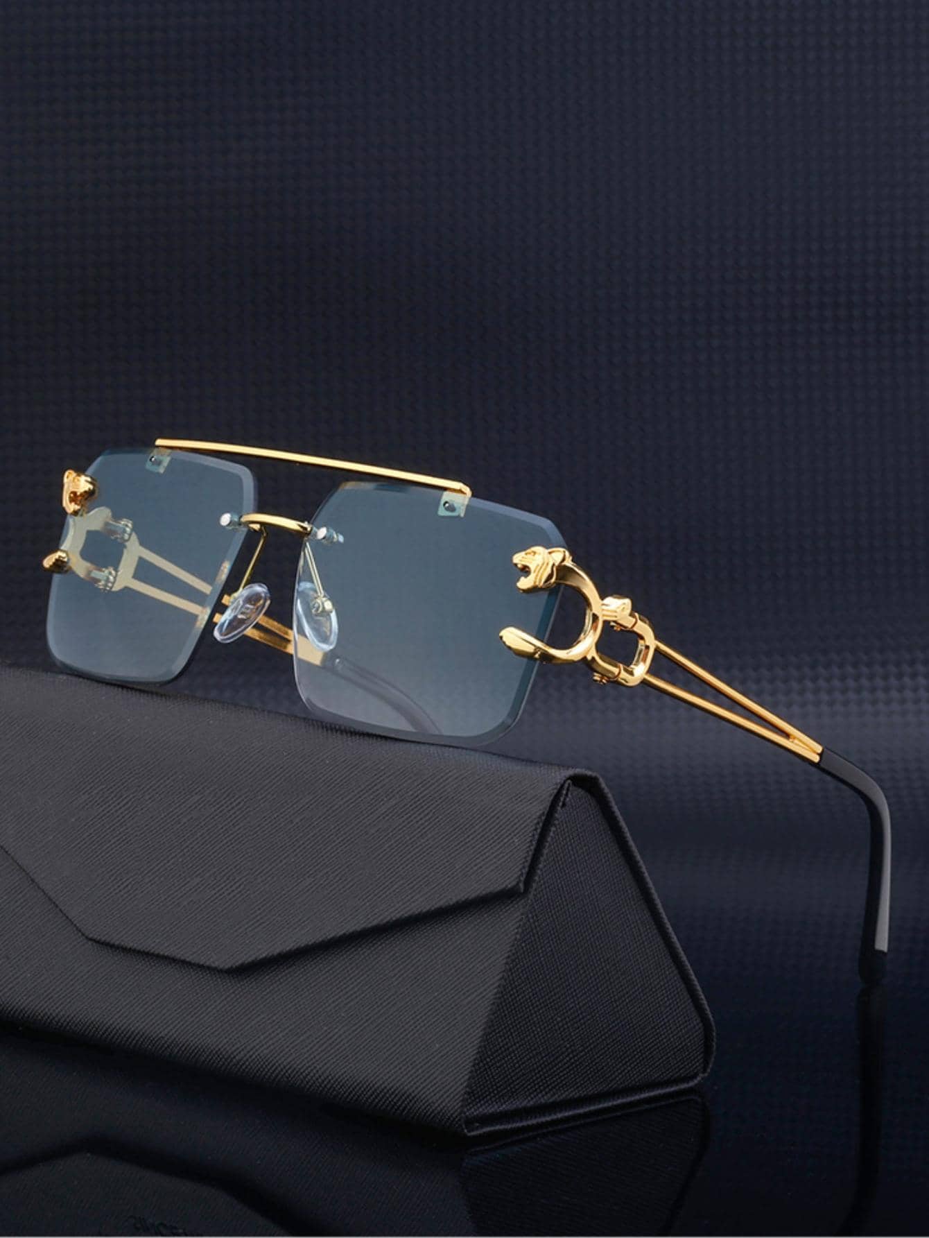 Chic Rimless Fashion Glasses for Men – Stylish Shades for Every Occasion