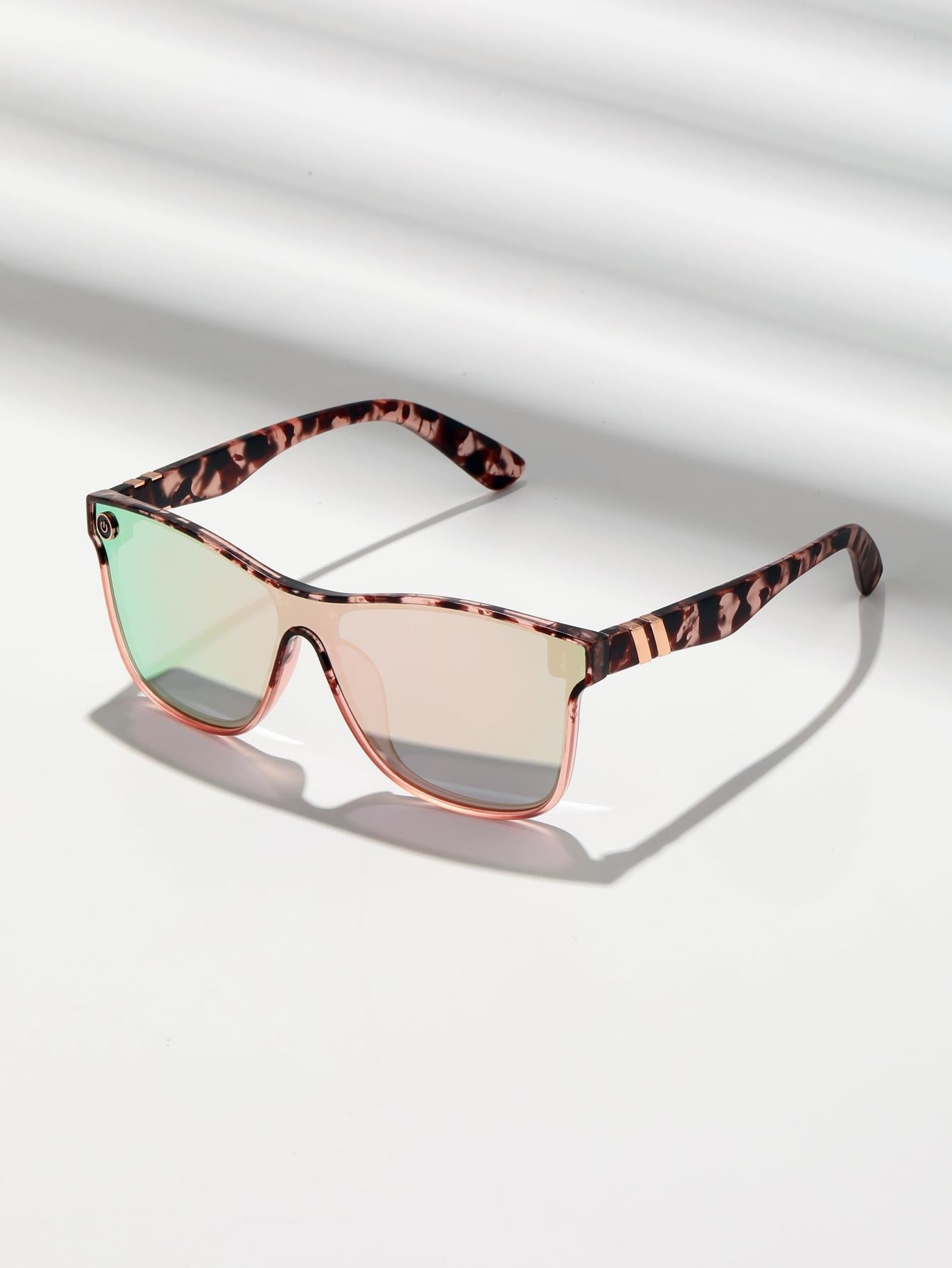 Trendy Pink Oversized Sunglasses with Gradient Reflection – Perfect for Summer Adventures and Festivals