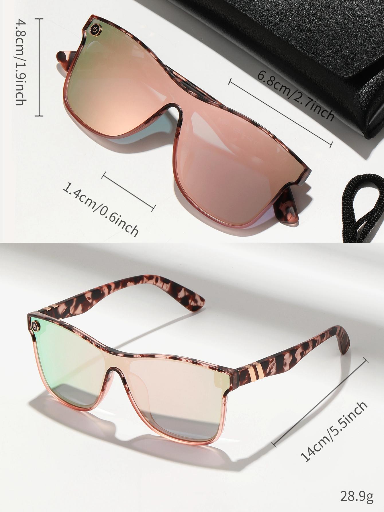 Trendy Pink Oversized Sunglasses with Gradient Reflection – Perfect for Summer Adventures and Festivals