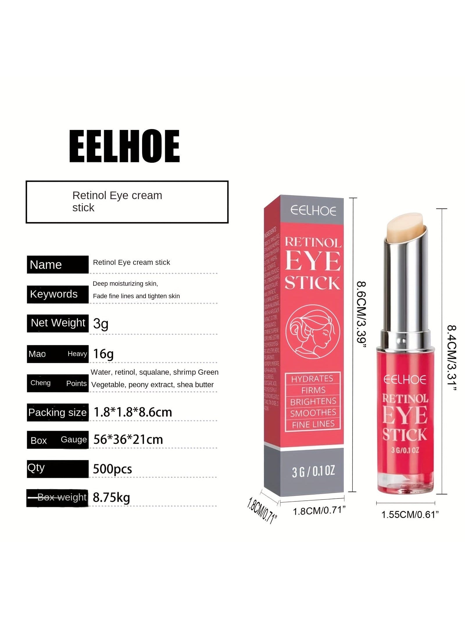 Revitalize Your Eyes: Retinol Eye Cream Stick for Firmness Default Title Default Title-