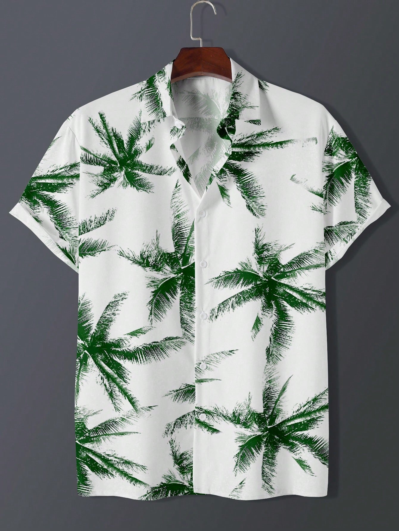 Men's Summer Tropical Print Short Sleeve Shirt - Stylish Beach Ready Attire