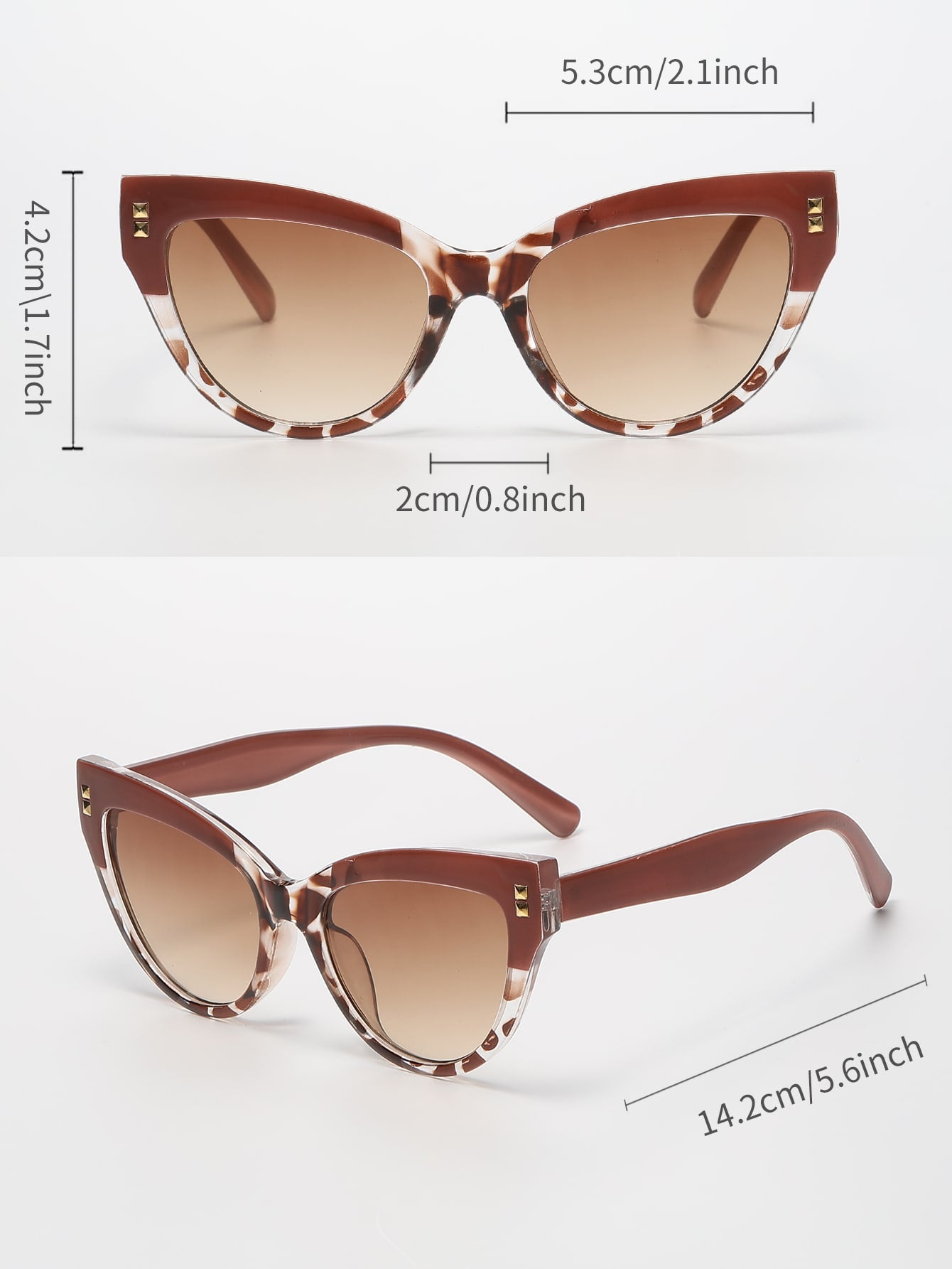 Chic Boho Cat Eye Sunglasses for Women - Trendy Beach Fashion Accessory