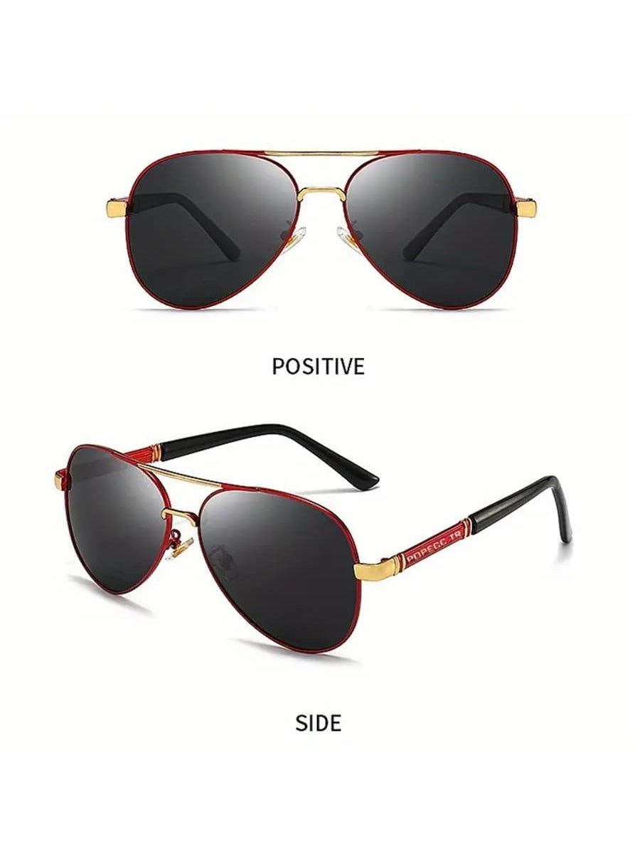 Chic Polarized Sunglasses for Women - Stylish Large Frame Driving & Outdoor Shades with Case