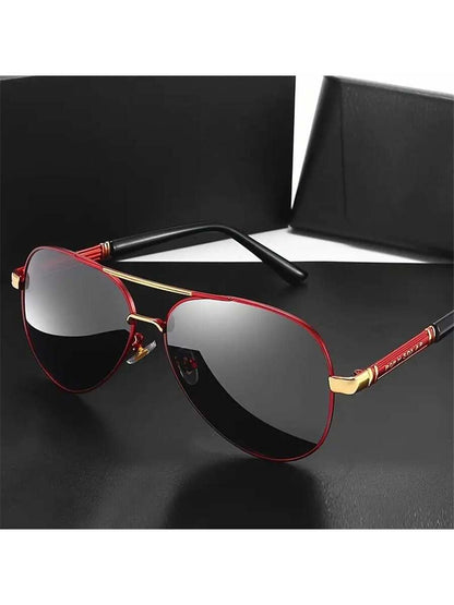 Chic Polarized Sunglasses for Women - Stylish Large Frame Driving & Outdoor Shades with Case