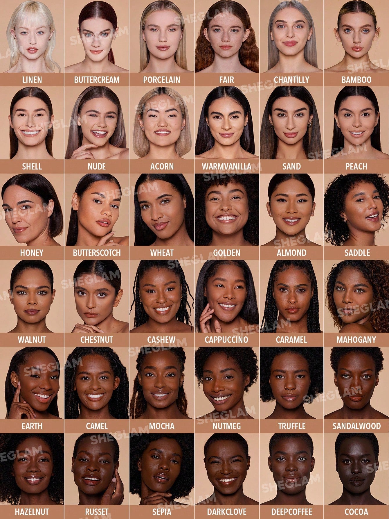 Skin Focus High Coverage Powder Foundation - Flawless Matte Finish in 36 Shades for All-Day Fair / one-size Porcelain / one-size Shell / one-size Fair / one-size-Porcelain / one-size-Shell / one-size-Nude / one-size-Sand / one-size-Peach / one-size-Honey / one-size-Almond / one-size-
