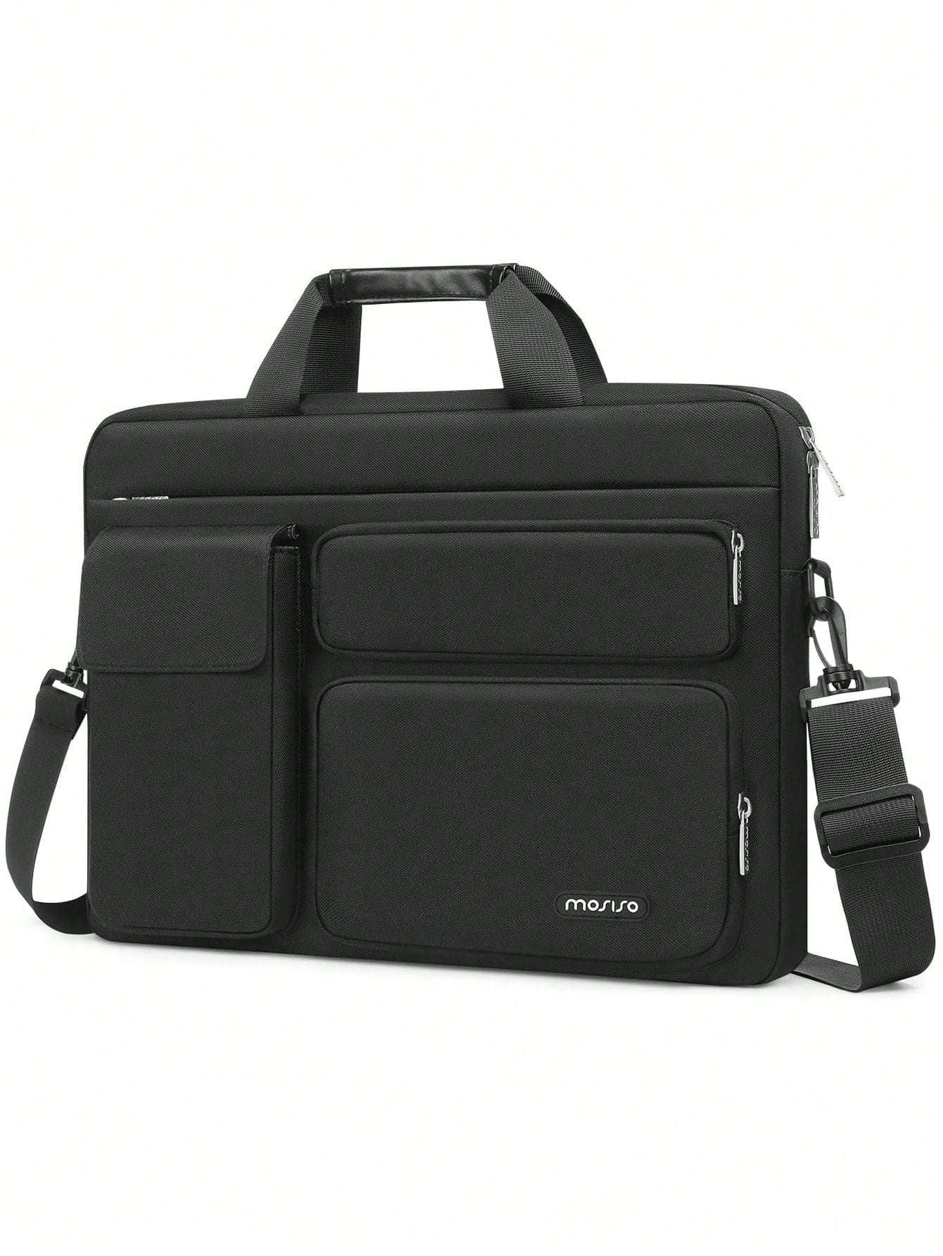 Laptop Shoulder Messenger Bag for MacBook Air - Versatile Storage with Handles and Pockets Black / 16inch Black / 13.3inch Pink / 16inch Black / 16inch-Black / 13.3inch-Pink / 16inch-Pink / 13.3inch-Caramel Brown / 16inch-Mint Green / 16inch-Navy Blue / 16inch-Navy Blue / 13.3inch-airy blue / 16inch-airy blue / 13.3inch-