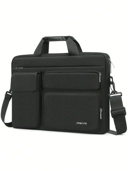 Laptop Shoulder Messenger Bag for MacBook Air - Versatile Storage with Handles and Pockets Black / 16inch Black / 13.3inch Pink / 16inch Black / 16inch-Black / 13.3inch-Pink / 16inch-Pink / 13.3inch-Caramel Brown / 16inch-Mint Green / 16inch-Navy Blue / 16inch-Navy Blue / 13.3inch-airy blue / 16inch-airy blue / 13.3inch-