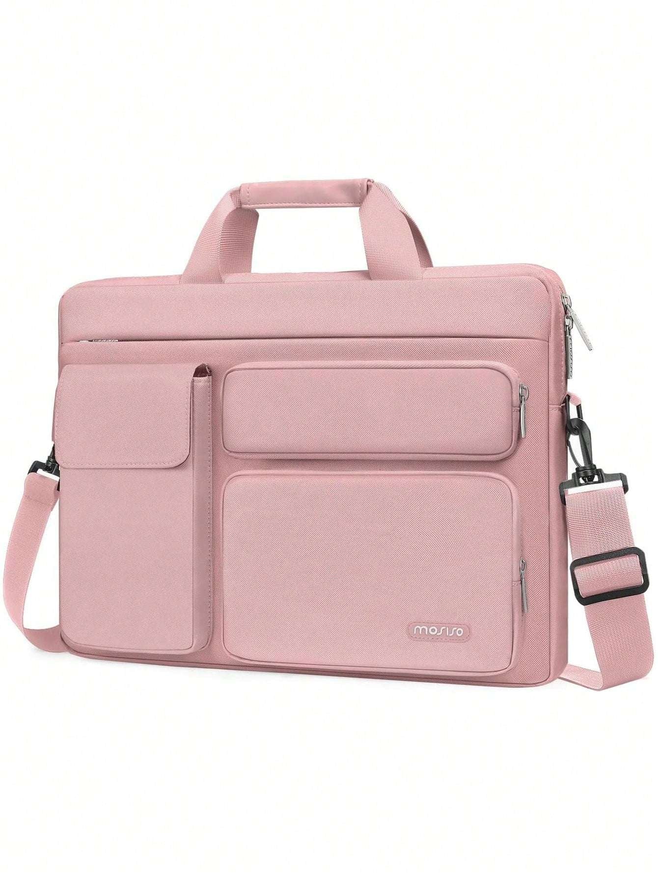 Laptop Shoulder Messenger Bag for MacBook Air - Versatile Storage with Handles and Pockets Black / 16inch Black / 13.3inch Pink / 16inch Black / 16inch-Black / 13.3inch-Pink / 16inch-Pink / 13.3inch-Caramel Brown / 16inch-Mint Green / 16inch-Navy Blue / 16inch-Navy Blue / 13.3inch-airy blue / 16inch-airy blue / 13.3inch-