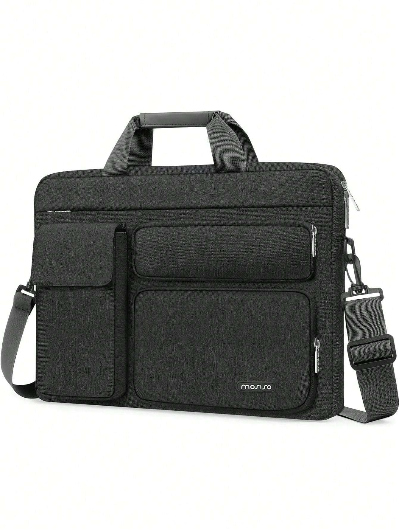 Laptop Shoulder Messenger Bag for MacBook Air - Versatile Storage with Handles and Pockets Black / 16inch Black / 13.3inch Pink / 16inch Black / 16inch-Black / 13.3inch-Pink / 16inch-Pink / 13.3inch-Caramel Brown / 16inch-Mint Green / 16inch-Navy Blue / 16inch-Navy Blue / 13.3inch-airy blue / 16inch-airy blue / 13.3inch-