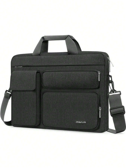 Laptop Shoulder Messenger Bag for MacBook Air - Versatile Storage with Handles and Pockets Black / 16inch Black / 13.3inch Pink / 16inch Black / 16inch-Black / 13.3inch-Pink / 16inch-Pink / 13.3inch-Caramel Brown / 16inch-Mint Green / 16inch-Navy Blue / 16inch-Navy Blue / 13.3inch-airy blue / 16inch-airy blue / 13.3inch-