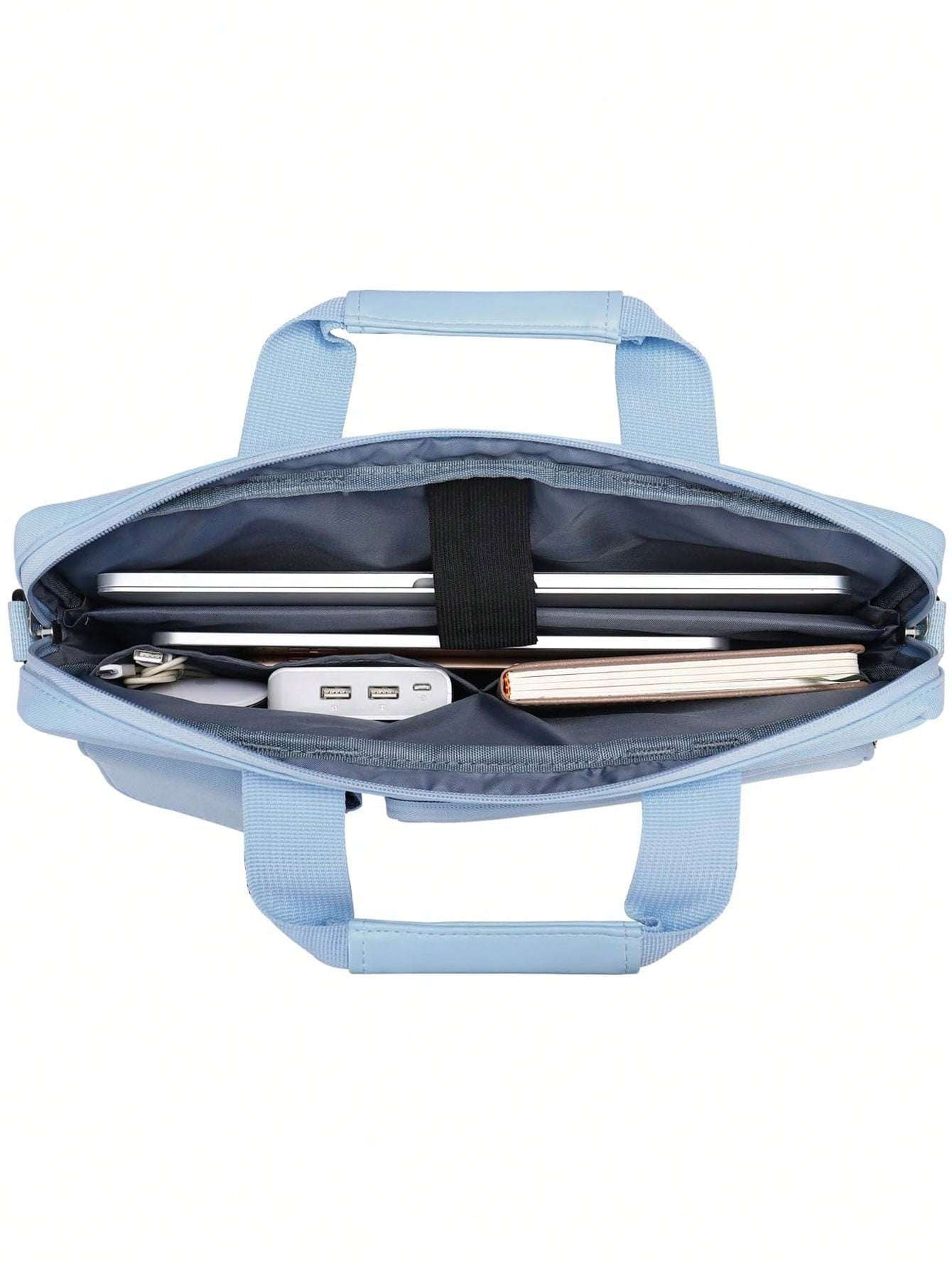 Laptop Shoulder Messenger Bag for MacBook Air - Versatile Storage with Handles and Pockets Black / 16inch Black / 13.3inch Pink / 16inch Black / 16inch-Black / 13.3inch-Pink / 16inch-Pink / 13.3inch-Caramel Brown / 16inch-Mint Green / 16inch-Navy Blue / 16inch-Navy Blue / 13.3inch-airy blue / 16inch-airy blue / 13.3inch-