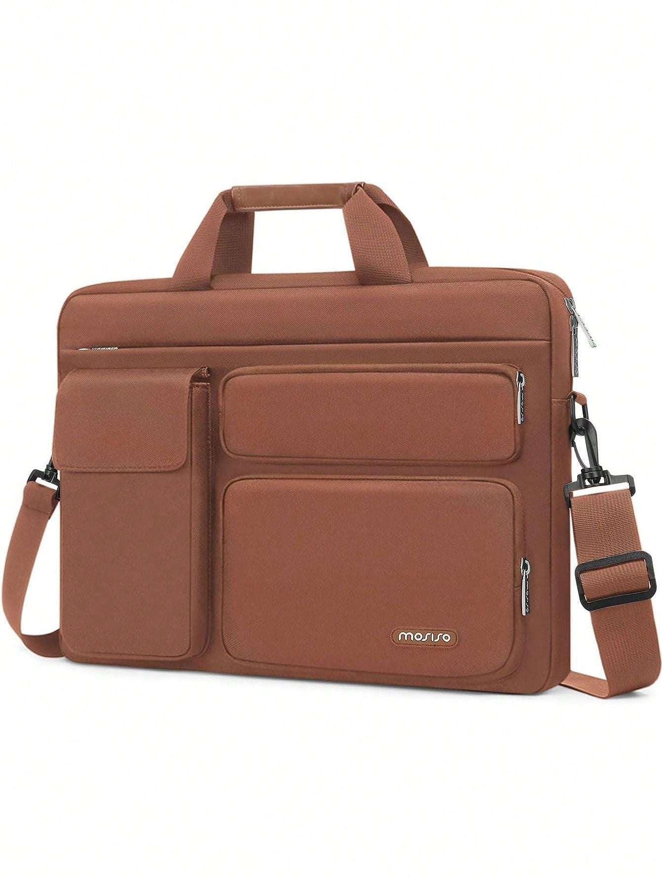 Laptop Shoulder Messenger Bag for MacBook Air - Versatile Storage with Handles and Pockets Black / 16inch Black / 13.3inch Pink / 16inch Black / 16inch-Black / 13.3inch-Pink / 16inch-Pink / 13.3inch-Caramel Brown / 16inch-Mint Green / 16inch-Navy Blue / 16inch-Navy Blue / 13.3inch-airy blue / 16inch-airy blue / 13.3inch-