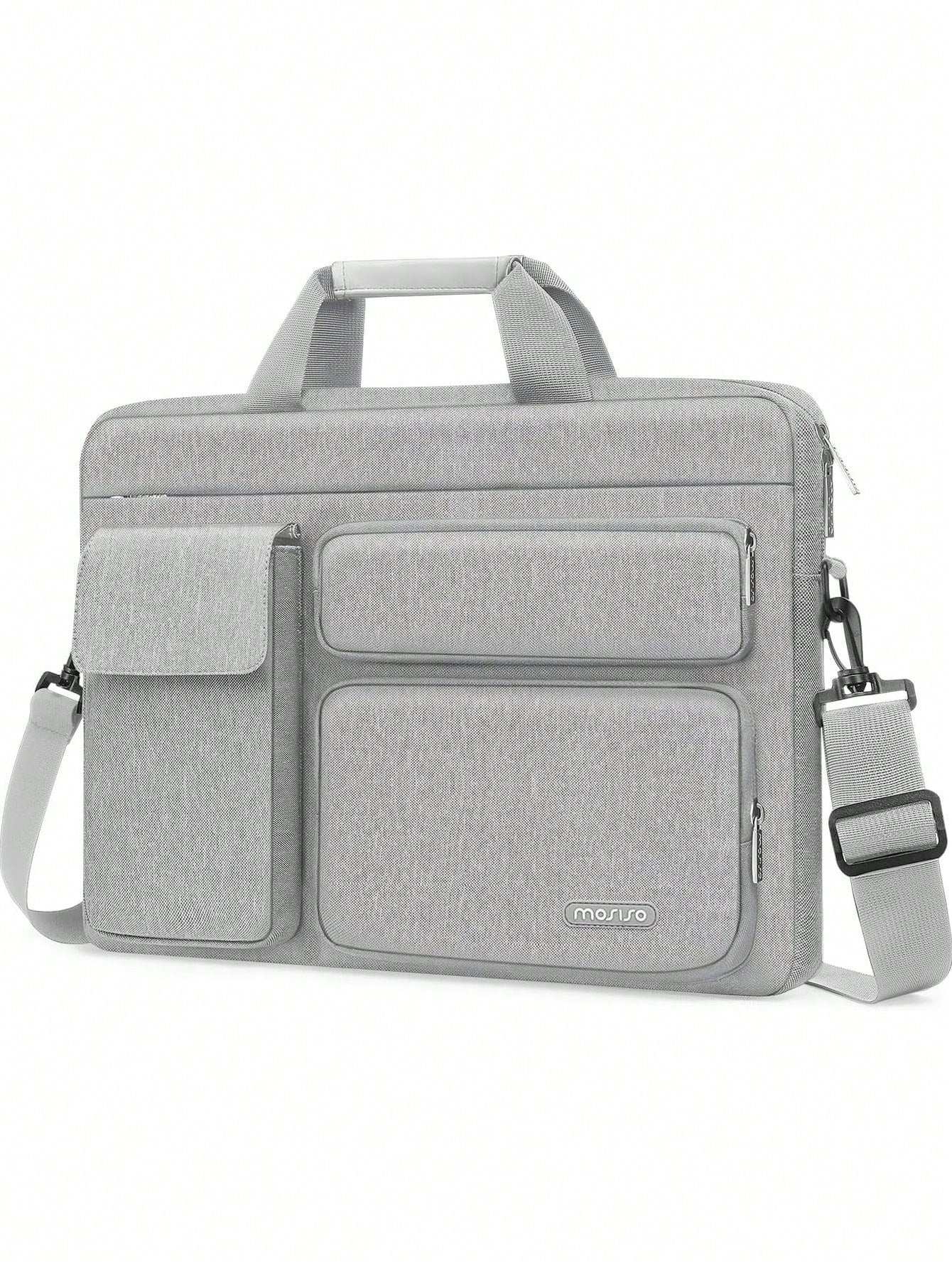 Laptop Shoulder Messenger Bag for MacBook Air - Versatile Storage with Handles and Pockets Black / 16inch Black / 13.3inch Pink / 16inch Black / 16inch-Black / 13.3inch-Pink / 16inch-Pink / 13.3inch-Caramel Brown / 16inch-Mint Green / 16inch-Navy Blue / 16inch-Navy Blue / 13.3inch-airy blue / 16inch-airy blue / 13.3inch-