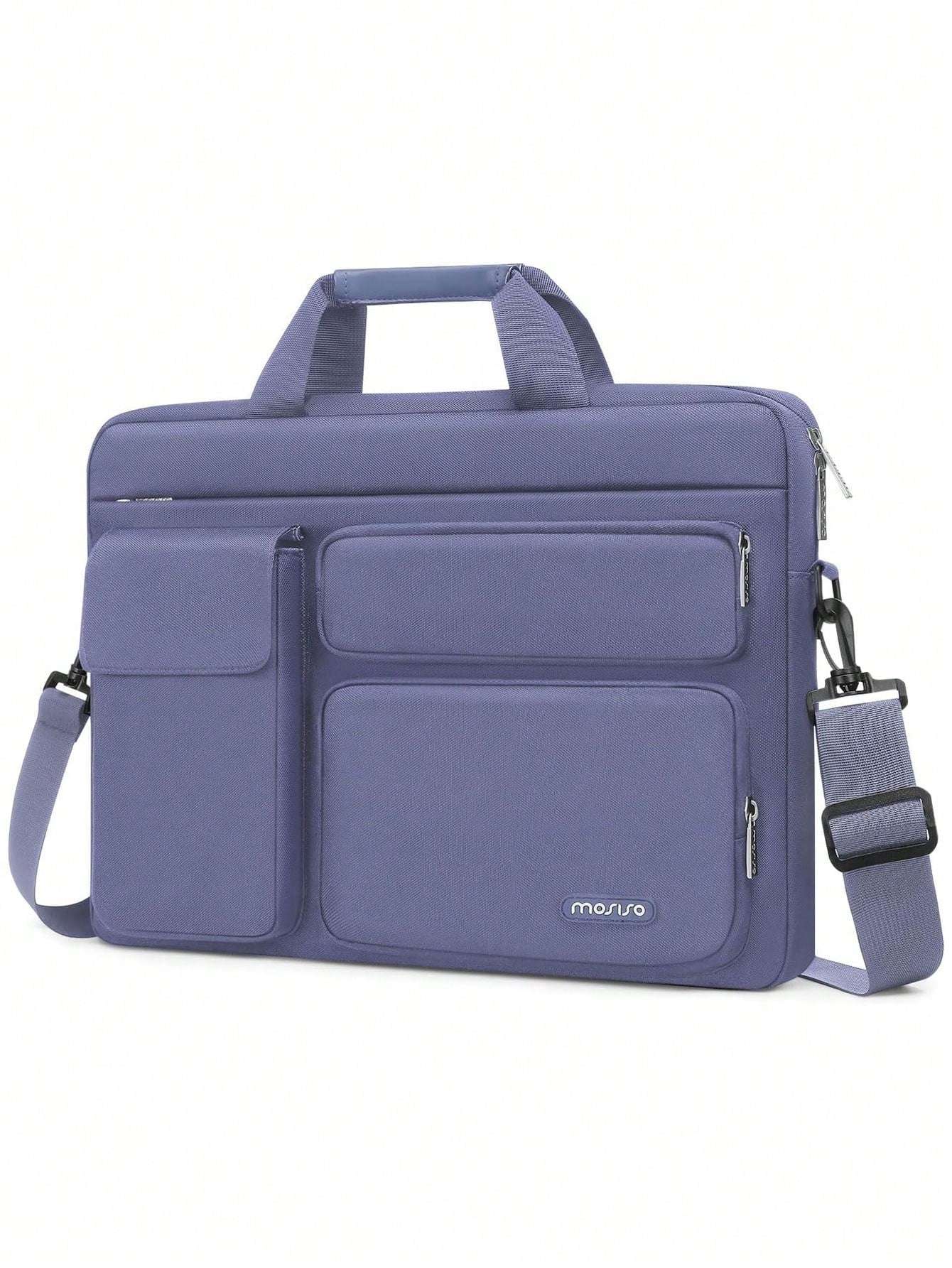 Laptop Shoulder Messenger Bag for MacBook Air - Versatile Storage with Handles and Pockets Black / 16inch Black / 13.3inch Pink / 16inch Black / 16inch-Black / 13.3inch-Pink / 16inch-Pink / 13.3inch-Caramel Brown / 16inch-Mint Green / 16inch-Navy Blue / 16inch-Navy Blue / 13.3inch-airy blue / 16inch-airy blue / 13.3inch-