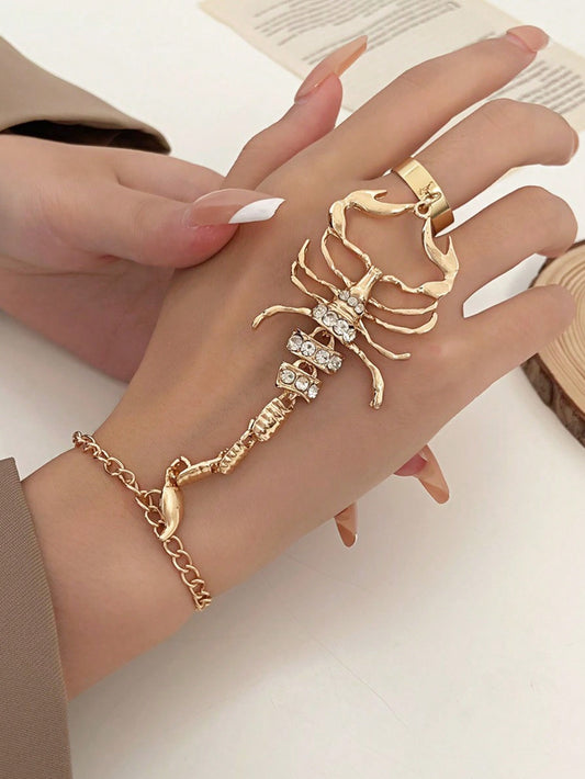 Bold Scorpion Finger Bracelet - Trendy Gemstone Jewelry for the Cool & Spicy Girl