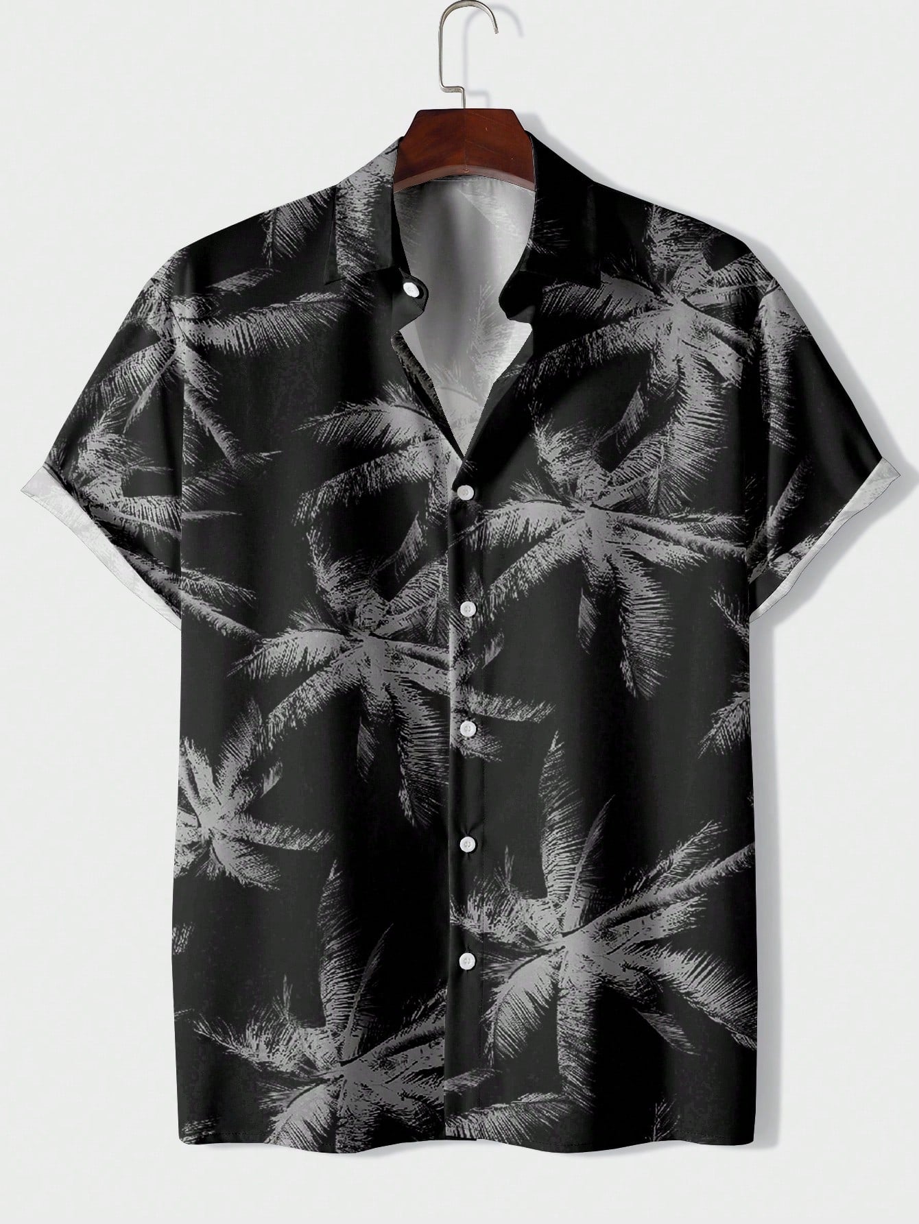 Men's Summer Tropical Print Short Sleeve Shirt - Stylish Beach Ready Attire