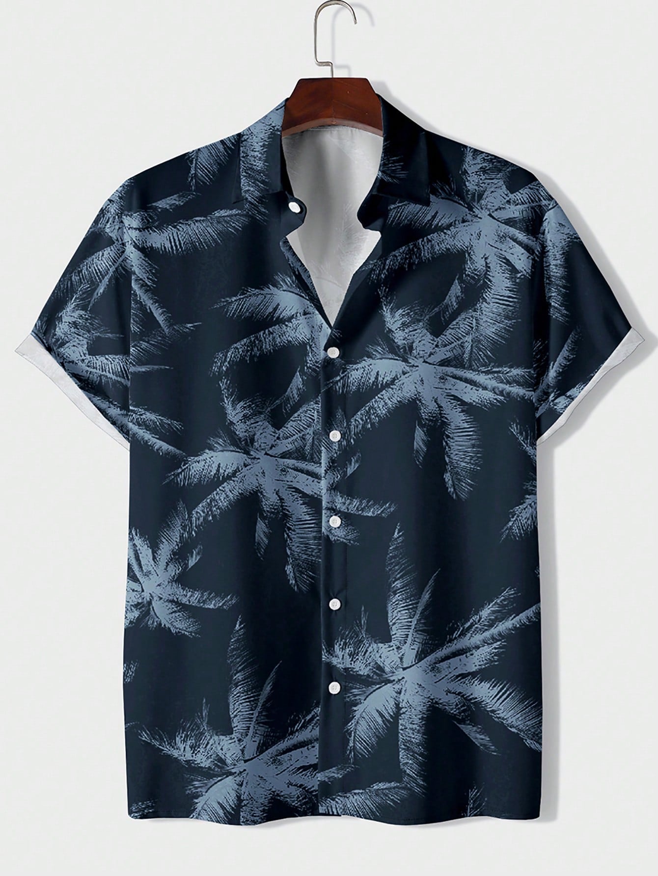 Men's Summer Tropical Print Short Sleeve Shirt - Stylish Beach Ready Attire