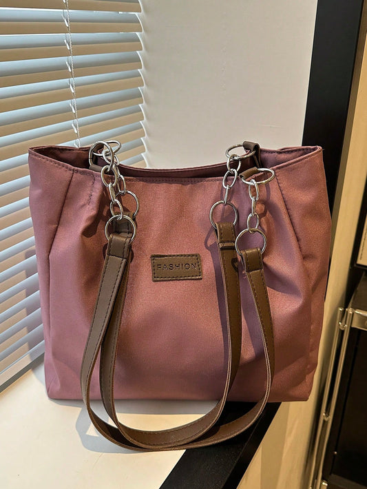 Stylish & Spacious Women's Tote Bag - Perfect for School, Work, and Everyday Adventures! Black / one-size Dusty Pink / one-size Black / one-size-Dusty Pink / one-size-