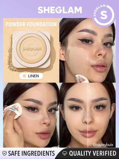 Skin Focus High Coverage Powder Foundation - Flawless Matte Finish in 36 Shades for All-Day Fair / one-size Porcelain / one-size Shell / one-size Fair / one-size-Porcelain / one-size-Shell / one-size-Nude / one-size-Sand / one-size-Peach / one-size-Honey / one-size-Almond / one-size-