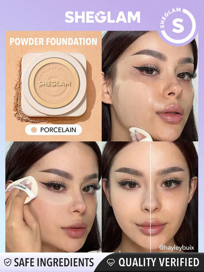 Skin Focus High Coverage Powder Foundation - Flawless Matte Finish in 36 Shades for All-Day Fair / one-size Porcelain / one-size Shell / one-size Fair / one-size-Porcelain / one-size-Shell / one-size-Nude / one-size-Sand / one-size-Peach / one-size-Honey / one-size-Almond / one-size-