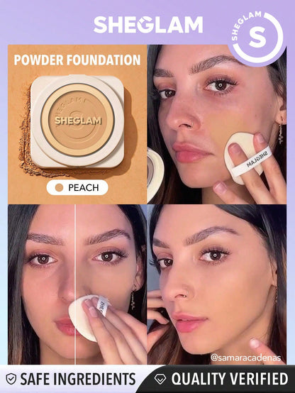 Skin Focus High Coverage Powder Foundation - Flawless Matte Finish in 36 Shades for All-Day Fair / one-size Porcelain / one-size Shell / one-size Fair / one-size-Porcelain / one-size-Shell / one-size-Nude / one-size-Sand / one-size-Peach / one-size-Honey / one-size-Almond / one-size-