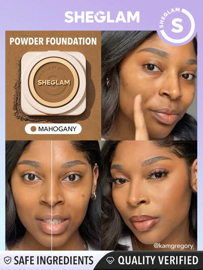 Skin Focus High Coverage Powder Foundation - Flawless Matte Finish in 36 Shades for All-Day Fair / one-size Porcelain / one-size Shell / one-size Fair / one-size-Porcelain / one-size-Shell / one-size-Nude / one-size-Sand / one-size-Peach / one-size-Honey / one-size-Almond / one-size-