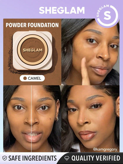 Skin Focus High Coverage Powder Foundation - Flawless Matte Finish in 36 Shades for All-Day Fair / one-size Porcelain / one-size Shell / one-size Fair / one-size-Porcelain / one-size-Shell / one-size-Nude / one-size-Sand / one-size-Peach / one-size-Honey / one-size-Almond / one-size-