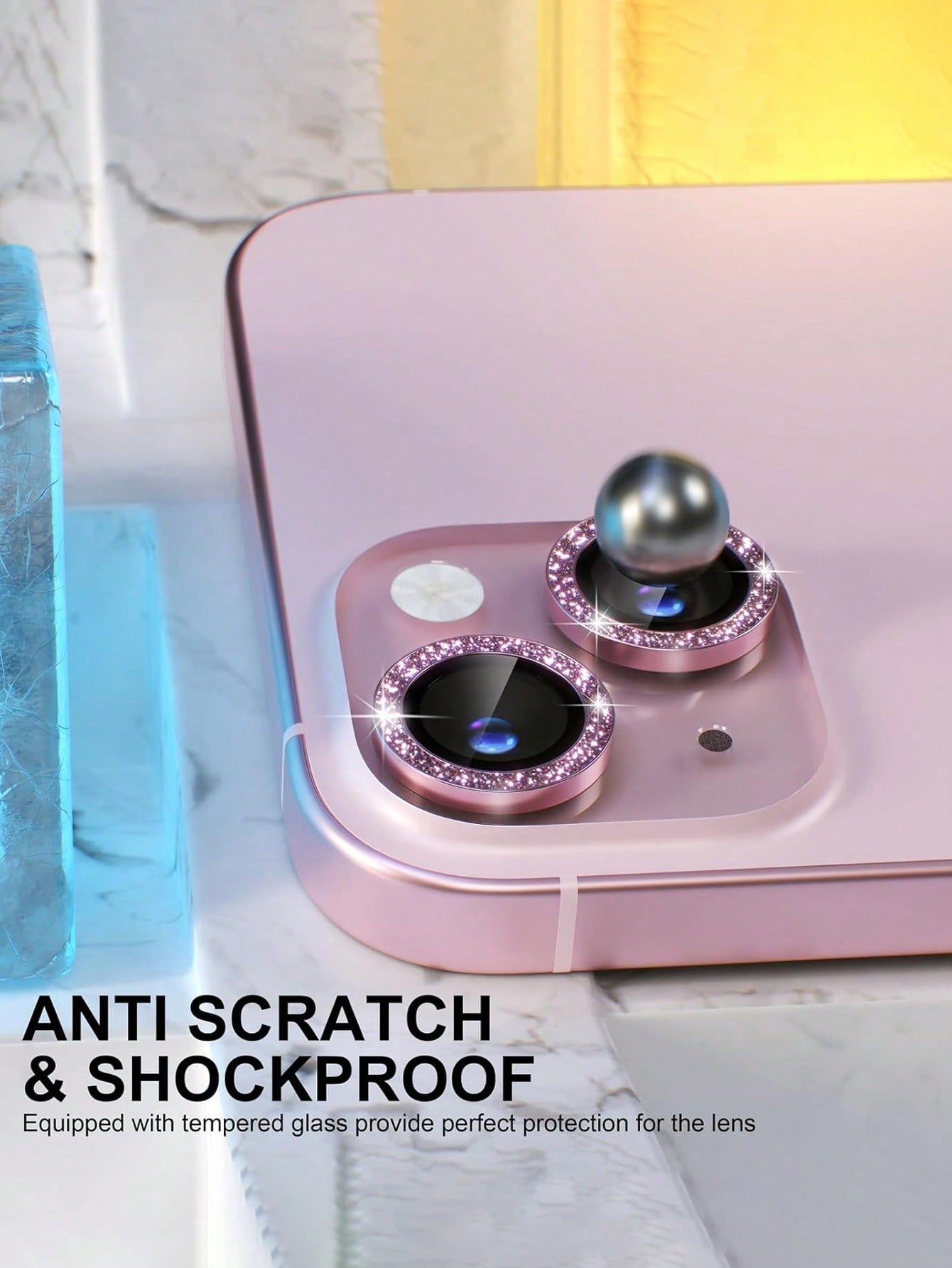 Sparkly Rhinestone Lens Protector for iPhone – Glamorous Protection for iPhone 11 to 16 Series