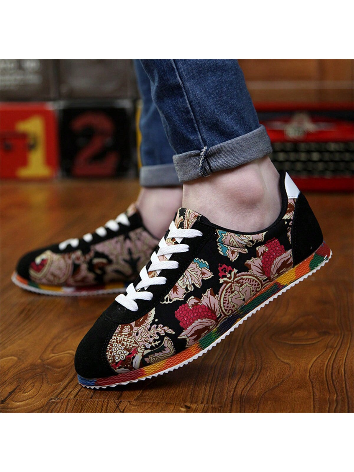 Men's Bohemian Style Fashion Outdoor Sports Shoes, Summer, Random Pattern