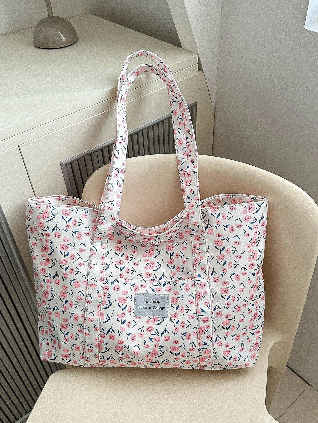 Spacious Corduroy Tote Bag – Perfect for Fall & Winter Adventures! Black / one-size Beige / one-size 
