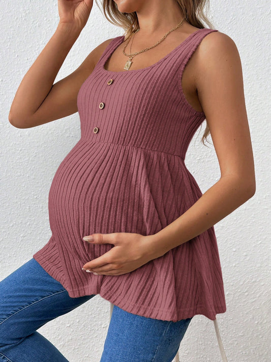 Women's Casual Spaghetti Strap Maternity Tank Top