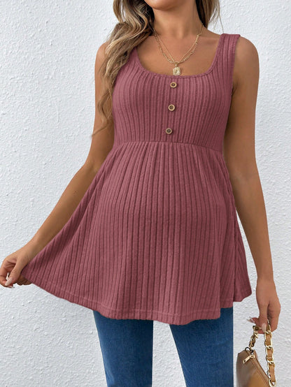 Women's Casual Spaghetti Strap Maternity Tank Top