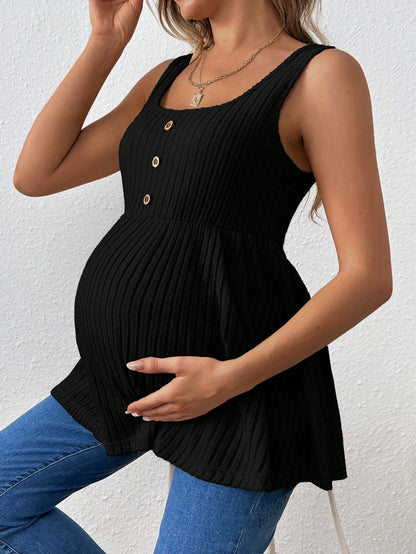 Women's Casual Spaghetti Strap Maternity Tank Top