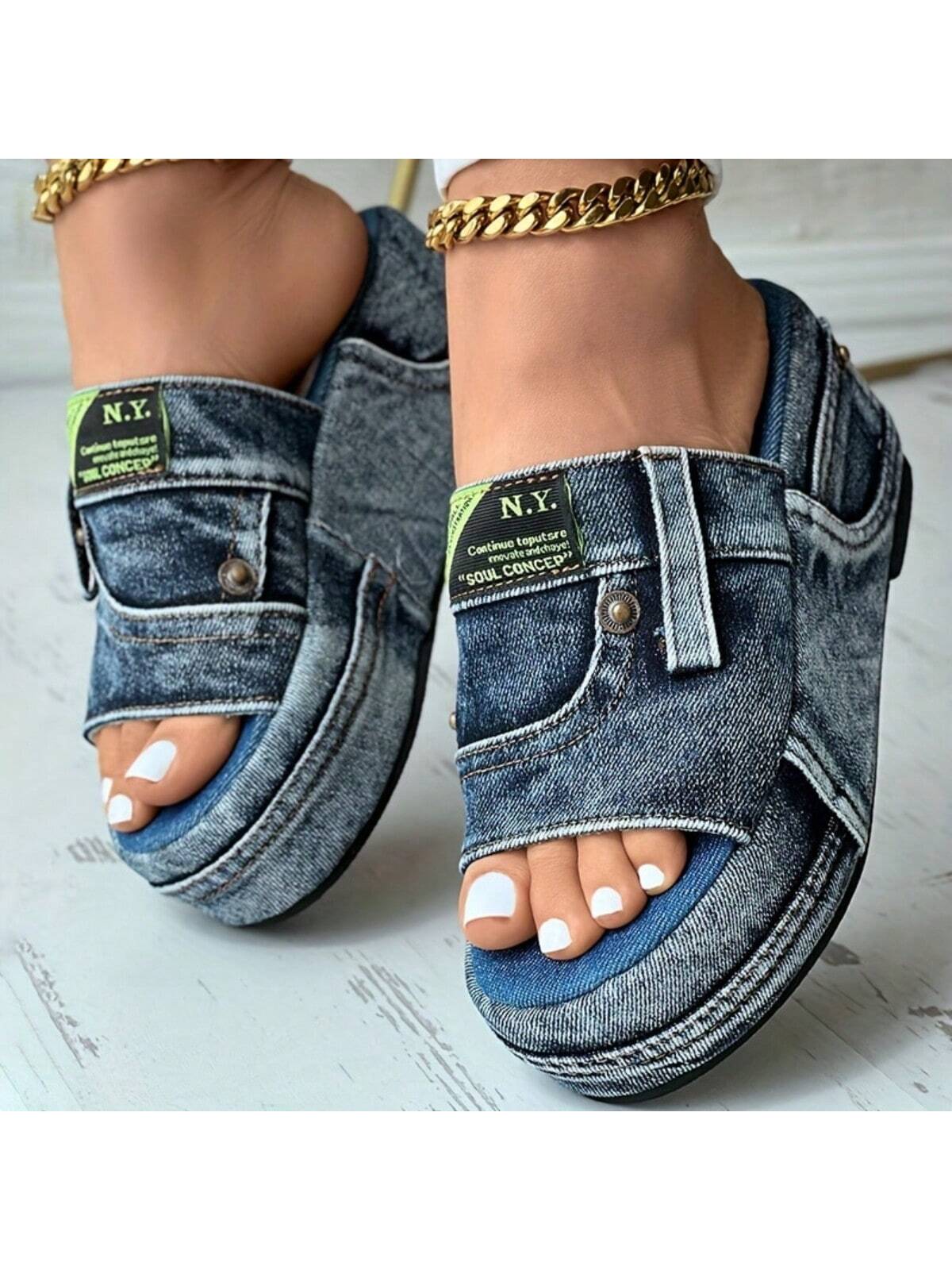 Open-Toe Wedge Sandals for Ultimate Comfort & Trendy Outdoor Looks CN35 CN36 CN37 CN35-CN36-CN37-CN38-CN39-CN40-CN41-CN42-