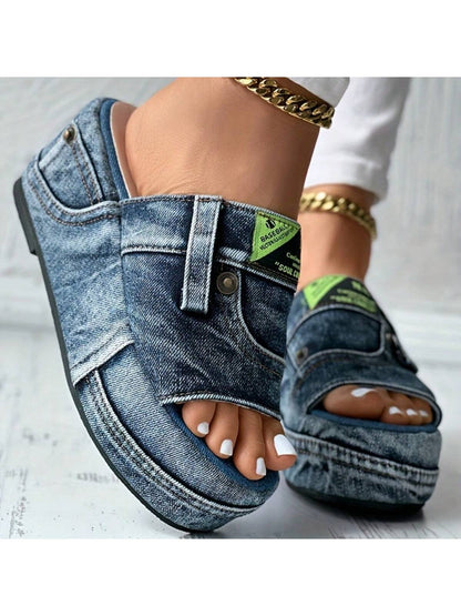 Open-Toe Wedge Sandals for Ultimate Comfort & Trendy Outdoor Looks CN35 CN36 CN37 CN35-CN36-CN37-CN38-CN39-CN40-CN41-CN42-