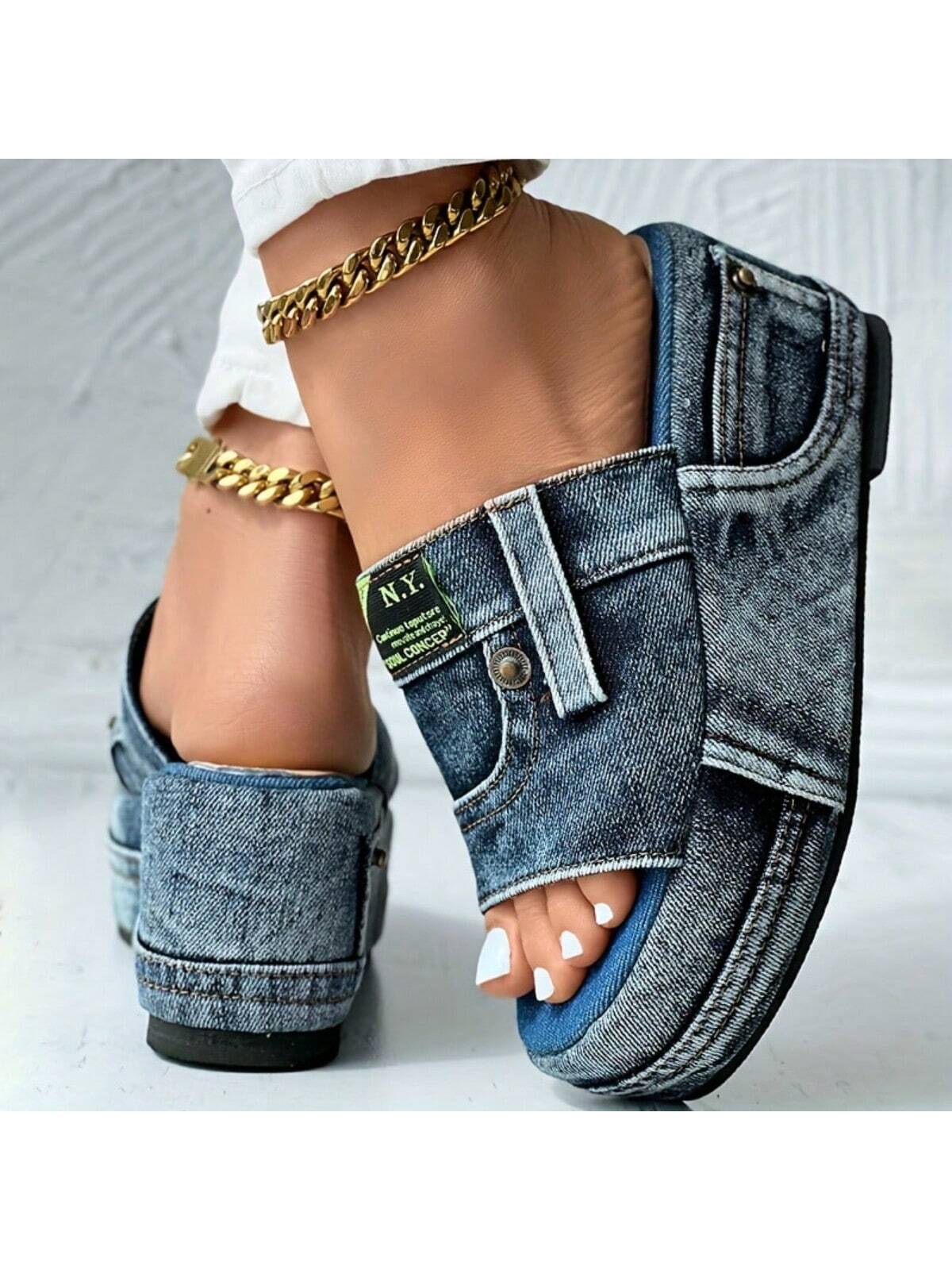 Open-Toe Wedge Sandals for Ultimate Comfort & Trendy Outdoor Looks CN35 CN36 CN37 CN35-CN36-CN37-CN38-CN39-CN40-CN41-CN42-