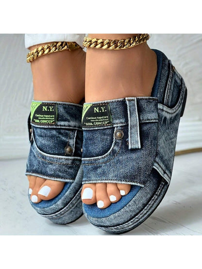Open-Toe Wedge Sandals for Ultimate Comfort & Trendy Outdoor Looks CN35 CN36 CN37 CN35-CN36-CN37-CN38-CN39-CN40-CN41-CN42-