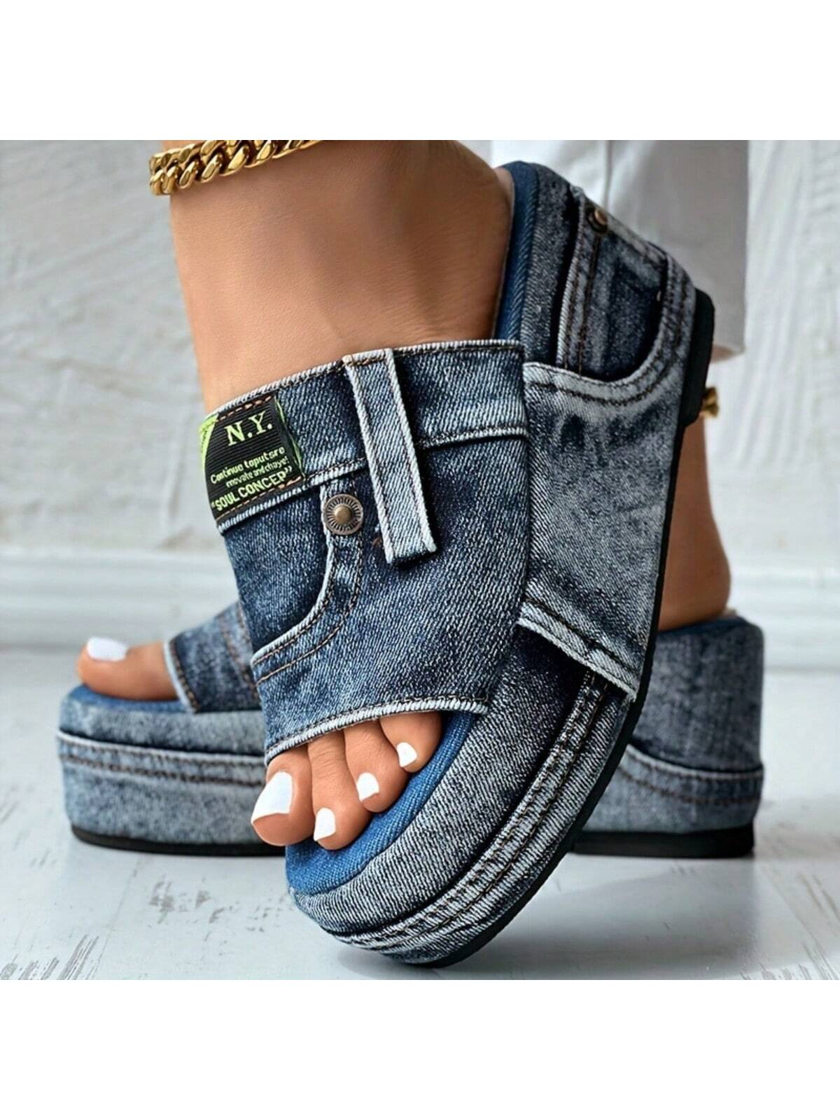 Open-Toe Wedge Sandals for Ultimate Comfort & Trendy Outdoor Looks CN35 CN36 CN37 CN35-CN36-CN37-CN38-CN39-CN40-CN41-CN42-