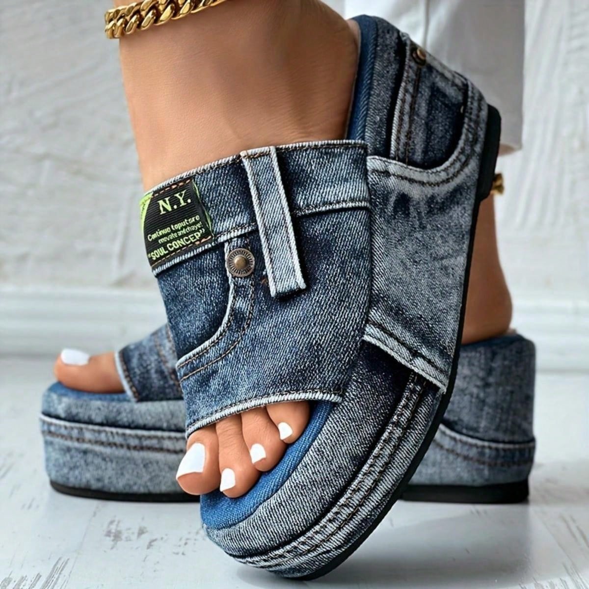 Open-Toe Wedge Sandals for Ultimate Comfort & Trendy Outdoor Looks CN35 CN36 CN37 CN35-CN36-CN37-CN38-CN39-CN40-CN41-CN42-