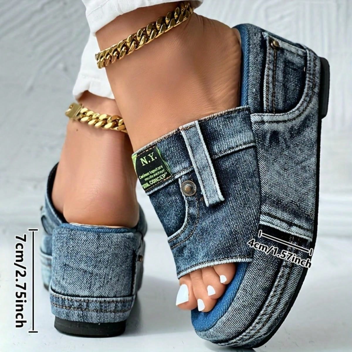 Open-Toe Wedge Sandals for Ultimate Comfort & Trendy Outdoor Looks CN35 CN36 CN37 CN35-CN36-CN37-CN38-CN39-CN40-CN41-CN42-