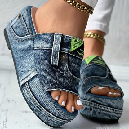 Open-Toe Wedge Sandals for Ultimate Comfort & Trendy Outdoor Looks CN35 CN36 CN37 CN35-CN36-CN37-CN38-CN39-CN40-CN41-CN42-