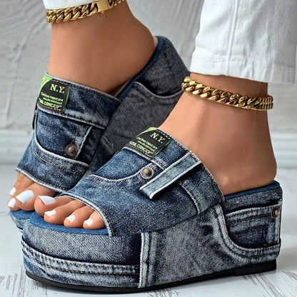 Open-Toe Wedge Sandals for Ultimate Comfort & Trendy Outdoor Looks CN35 CN36 CN37 CN35-CN36-CN37-CN38-CN39-CN40-CN41-CN42-