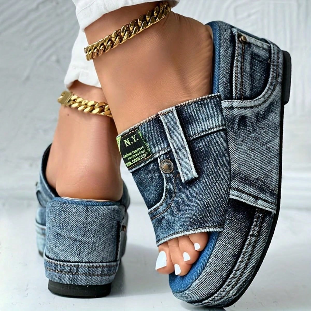 Open-Toe Wedge Sandals for Ultimate Comfort & Trendy Outdoor Looks CN35 CN36 CN37 CN35-CN36-CN37-CN38-CN39-CN40-CN41-CN42-
