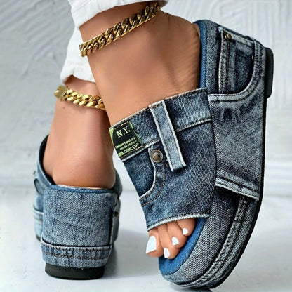 Open-Toe Wedge Sandals for Ultimate Comfort & Trendy Outdoor Looks CN35 CN36 CN37 CN35-CN36-CN37-CN38-CN39-CN40-CN41-CN42-