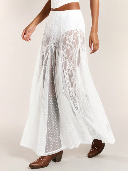 Chic White Lace See-Through Skirt for Women White / XS White / S White / M White / XS-White / S-White / M-White / L-Black / XS-Black / S-Black / M-Black / L-