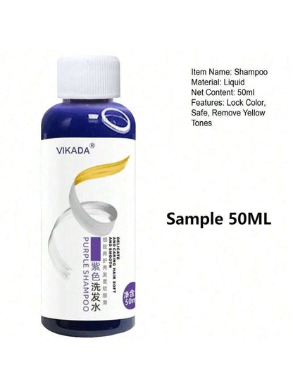 Purple Color Shampoo 275ml - Remove Yellow Tones & Balance Gray Hair for Vibrant Locks 1pc 1Pc Sample 50ML 1pc-1Pc Sample 50ML-