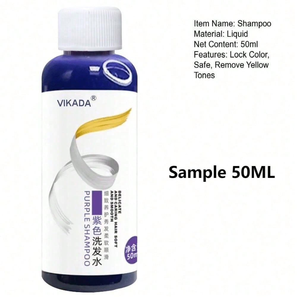 Purple Color Shampoo 275ml - Remove Yellow Tones & Balance Gray Hair for Vibrant Locks 1pc 1Pc Sample 50ML 1pc-1Pc Sample 50ML-