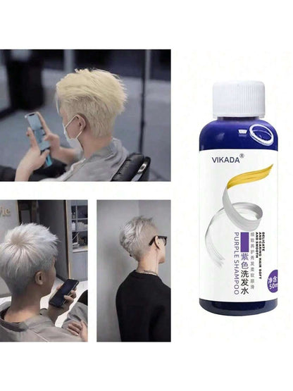 Purple Color Shampoo 275ml - Remove Yellow Tones & Balance Gray Hair for Vibrant Locks 1pc 1Pc Sample 50ML 1pc-1Pc Sample 50ML-